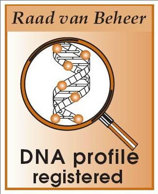 Armani's DNA is geregistreerd bij de Raad van beheer op Kynologisch gebied